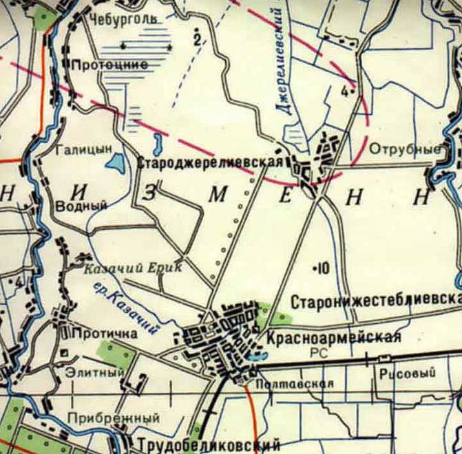 фрагмент карты 1965 года