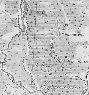Ерик Протичка на карте 1887 года